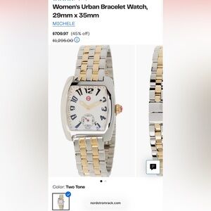 Michele Two-Tone Bracelet Watch